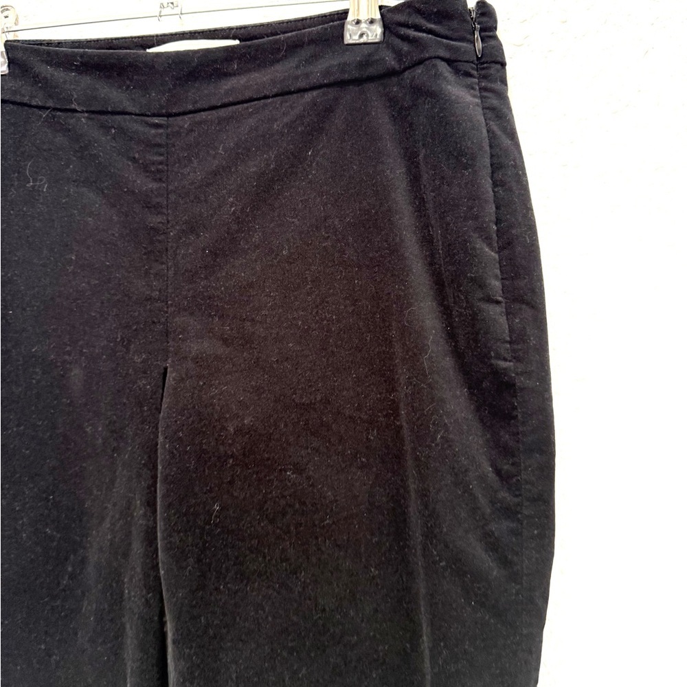 Talbots Modern Fit The Skinny Black Velvet Pants 4P